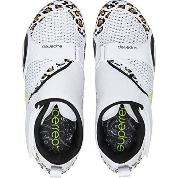 Nike Womens SuperRep Cycling Shoes Leopard Print White & Neon Yellow Size 6.5 - Picture 4 of 9